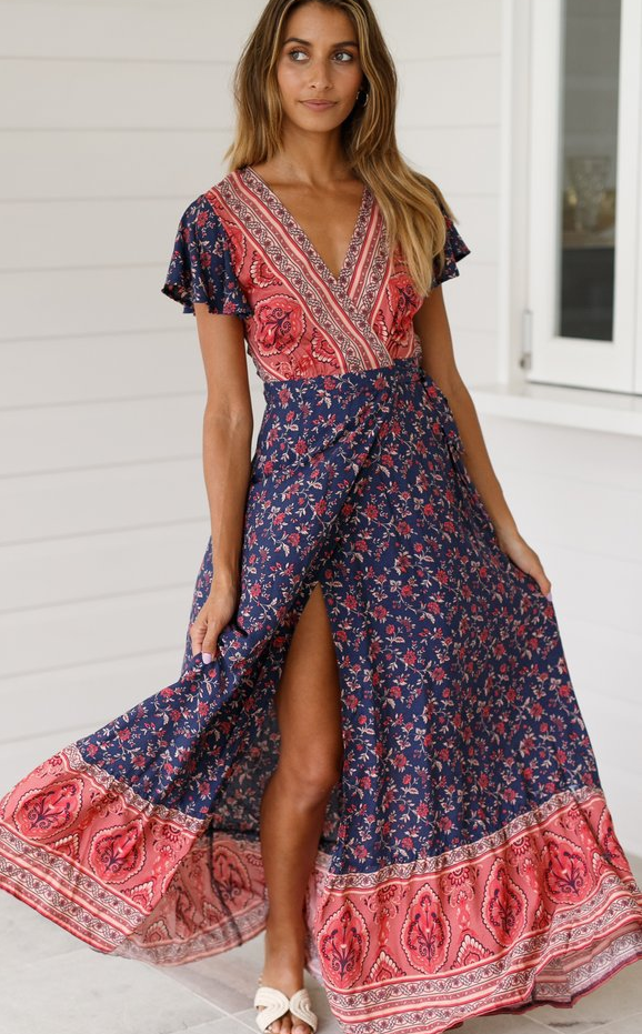 Lovia – Robe à Imprimé Fleuri