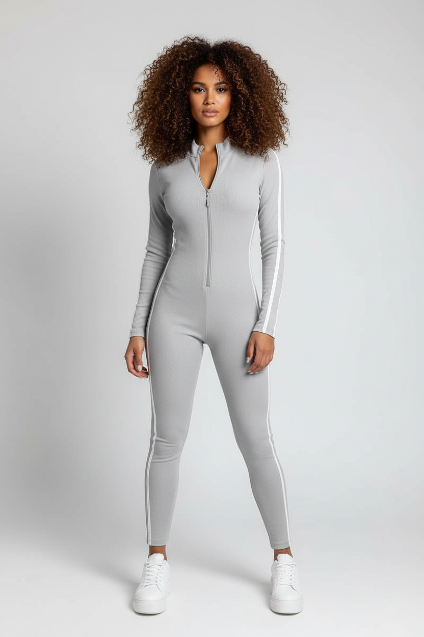 Lovia – Combinaison à Rayures Sportives