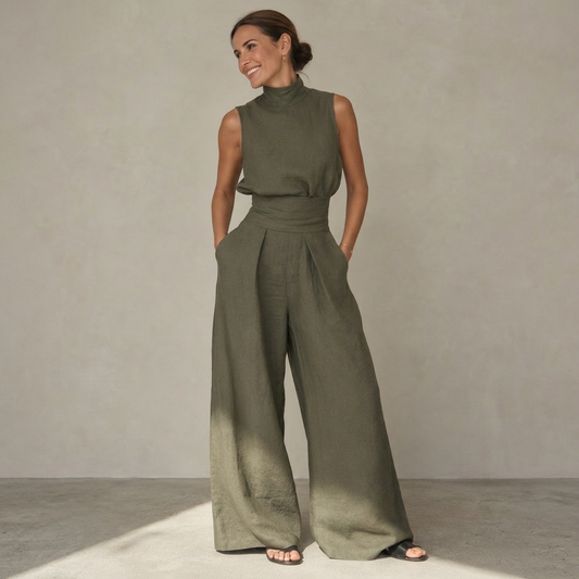 Lovia – Combinaison Élégante Wide Leg