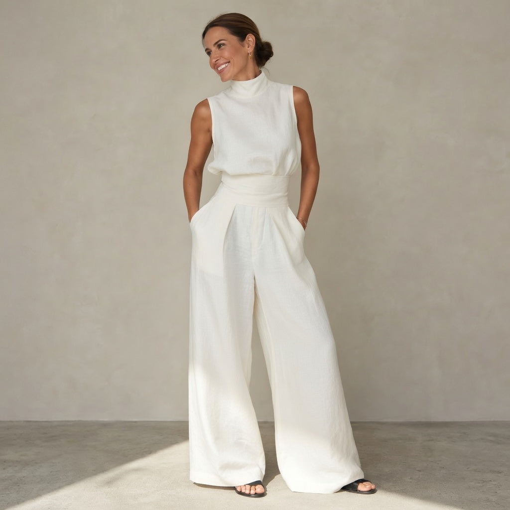 Lovia – Combinaison Élégante Wide Leg