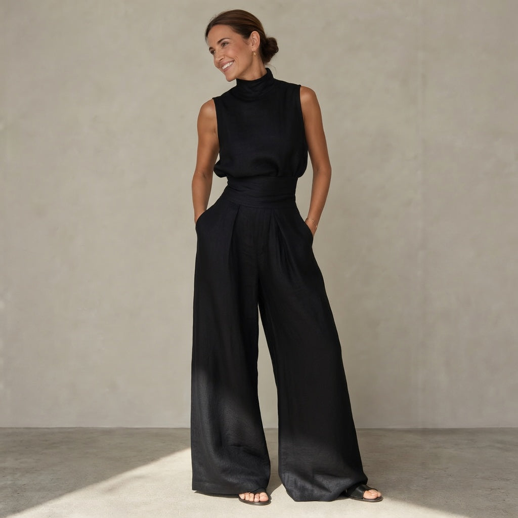 Lovia – Combinaison Élégante Wide Leg