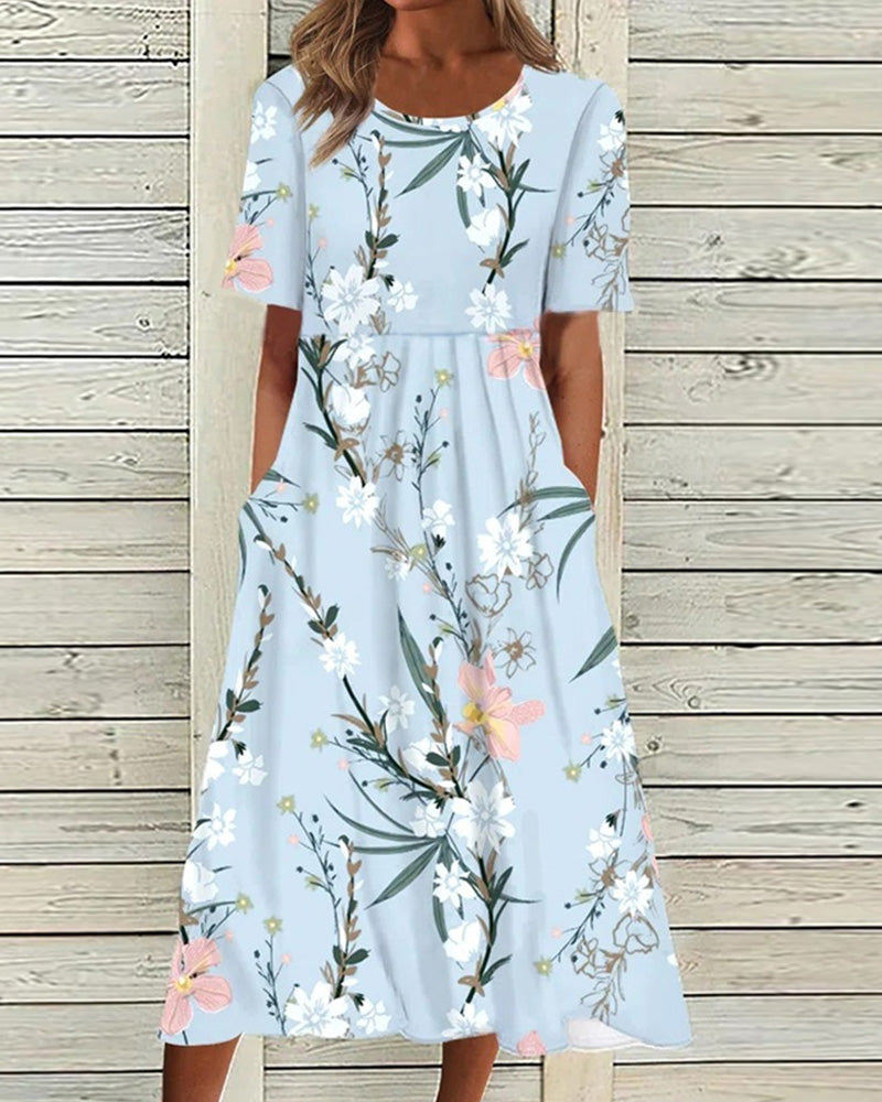Lovia - Robe Midi Fleurie Légère