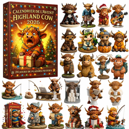 Calendrier de l’Avent Highland Cow 2026