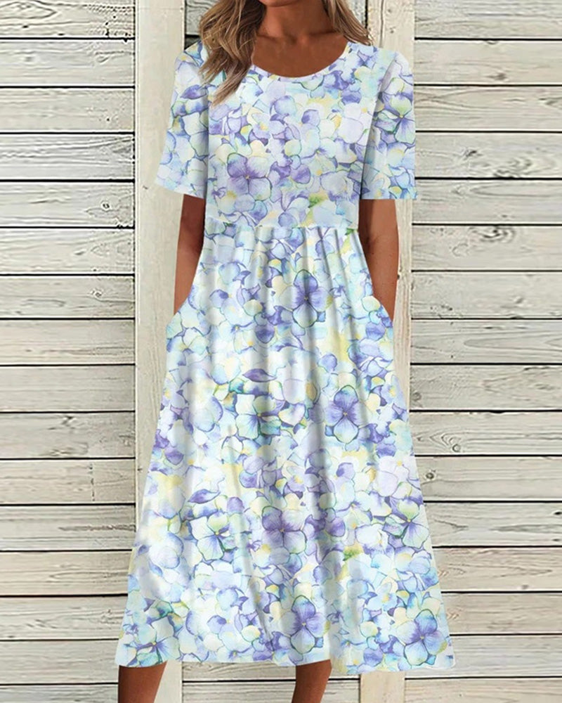 Lovia - Robe Midi Fleurie Légère