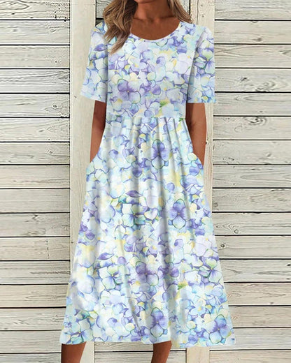 Lovia - Robe Midi Fleurie Légère