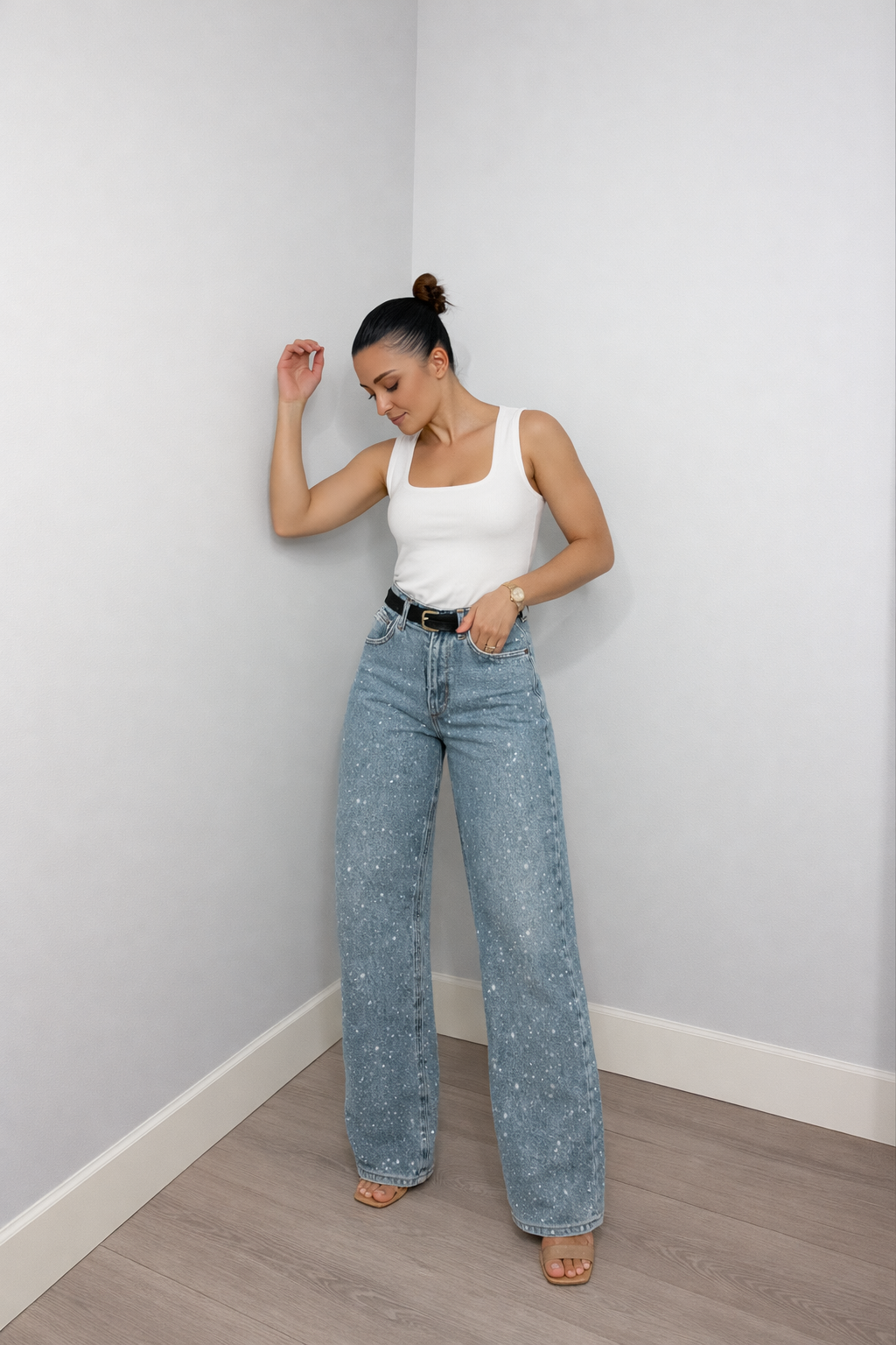 Lovia – Pantalon Denim Glitter