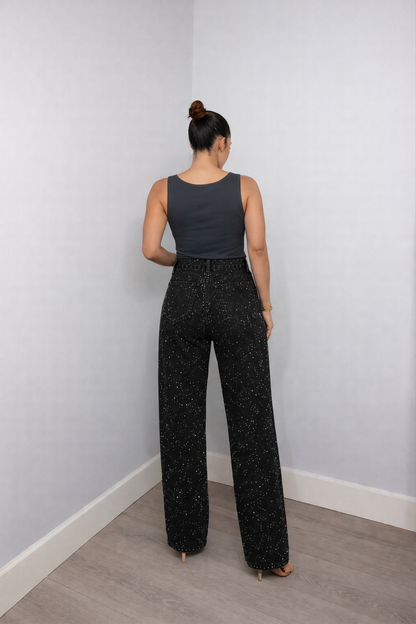 Lovia – Pantalon Denim Glitter