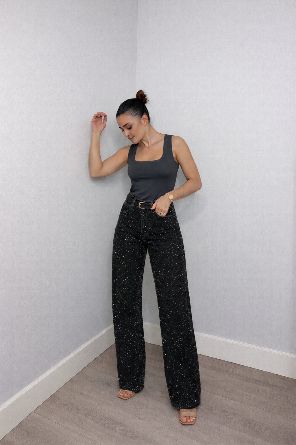 Lovia – Pantalon Denim Glitter