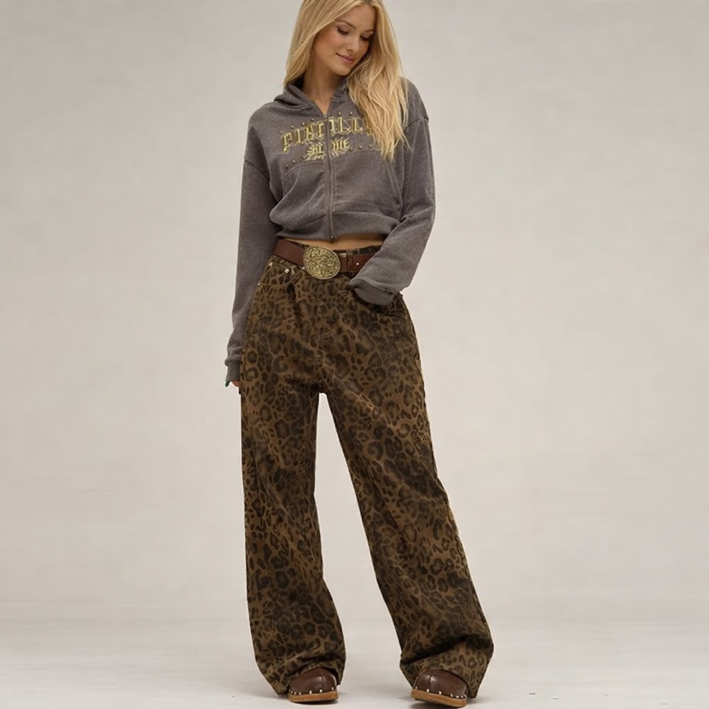 Lovia – Pantalon Imprimé Léopard