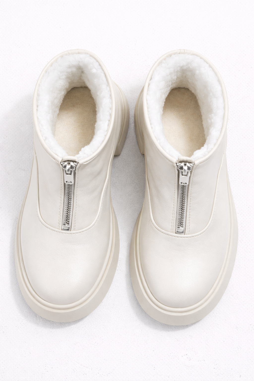 Lovia – Bottines Zippées en Fausse Fourrure