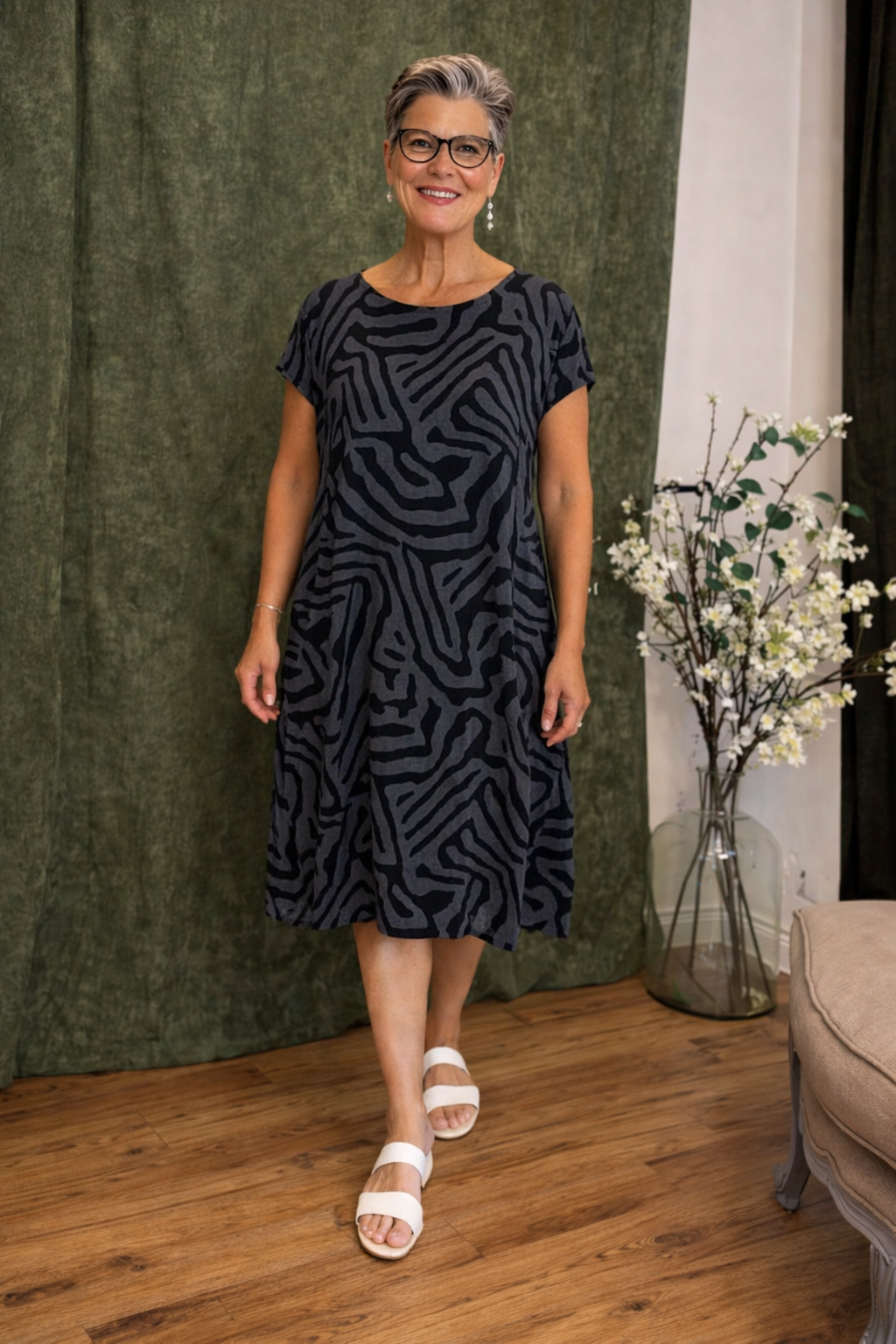 Lovia - Robe Midi d’Été en Lin