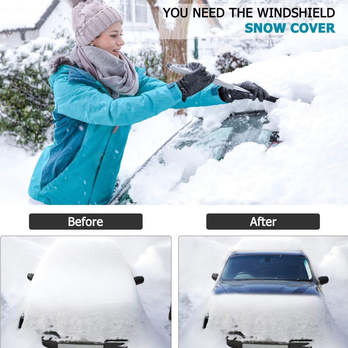 Housse Anti-Gel et Anti-Neige pour Voiture