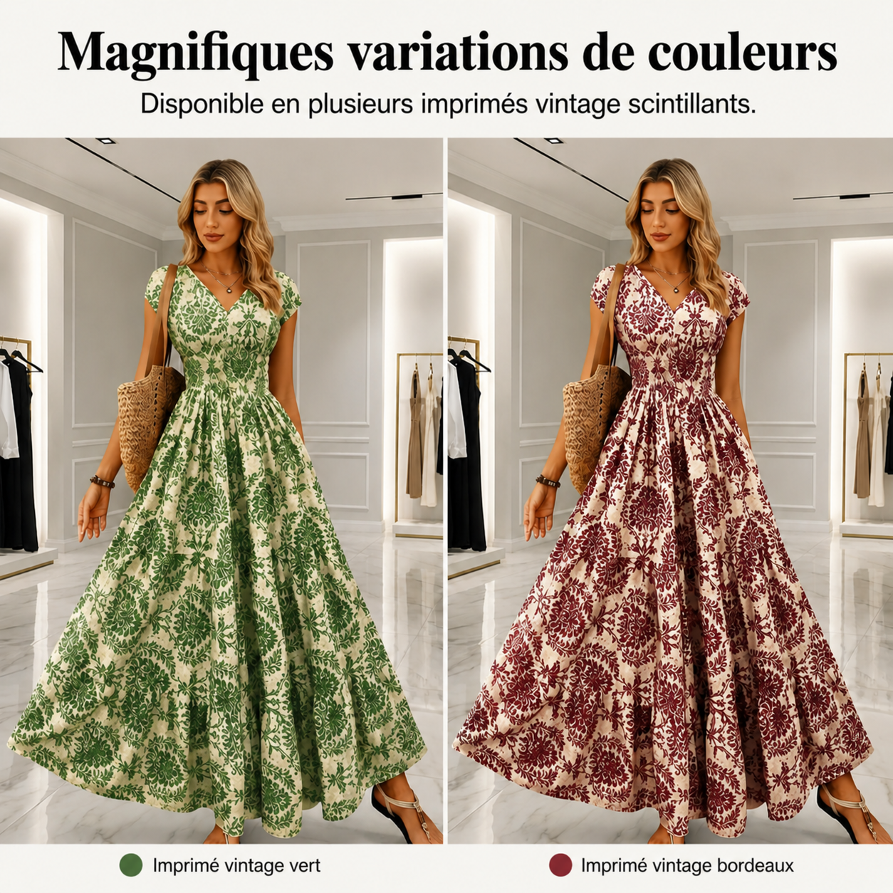 Lovia – Robe Maxi à Imprimé Fleuri
