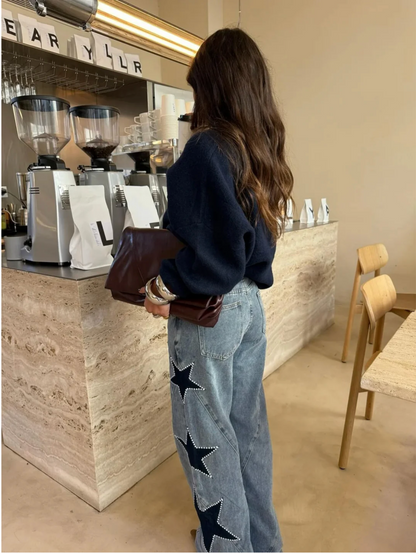 Lovia - Jean Denim Étoilé