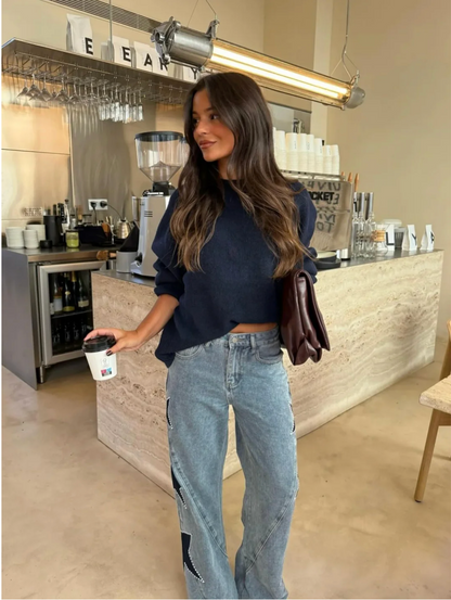 Lovia - Jean Denim Étoilé