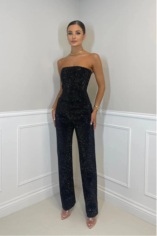 Lovia - Combinaison Strapless Pailletée