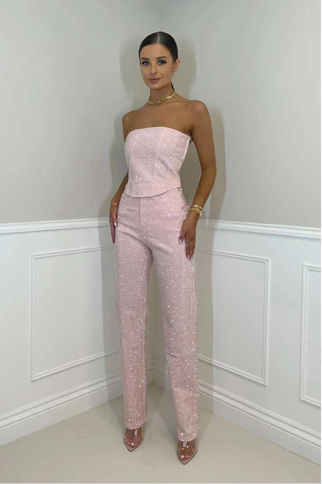 Lovia - Combinaison Strapless Pailletée