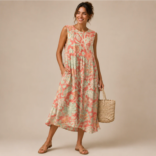 Lovia – Robe Midi Florale Légère