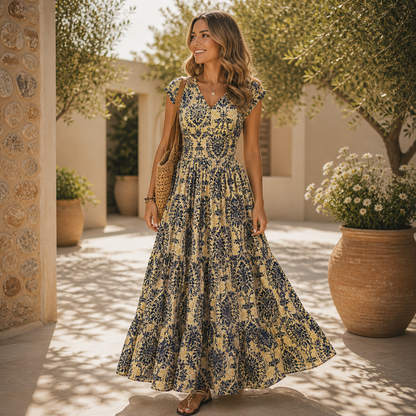 Lovia – Robe Maxi à Imprimé Fleuri