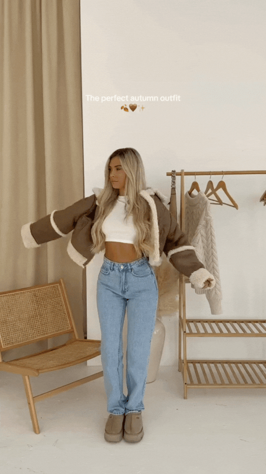Lovia - Veste Cropped Effet Fourrure