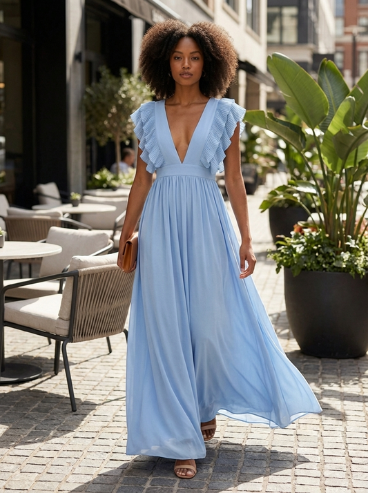 Lovia – Robe Maxi à Volants