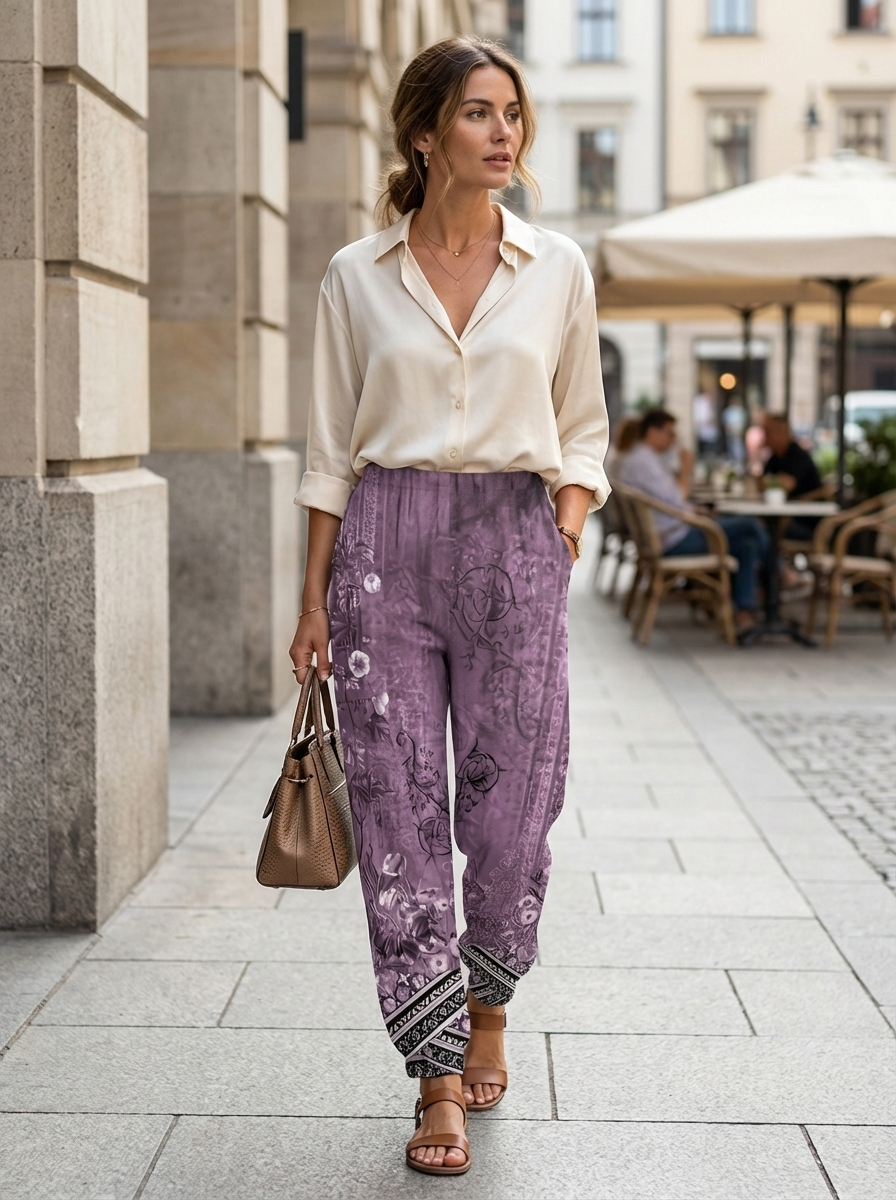 Lovia – Pantalon Fluide à Jambes Larges