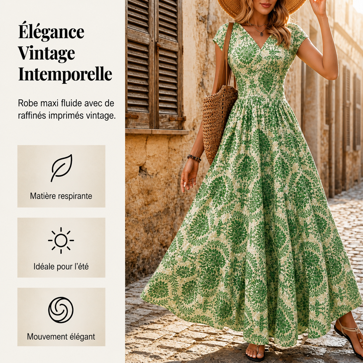 Lovia – Robe Maxi à Imprimé Fleuri