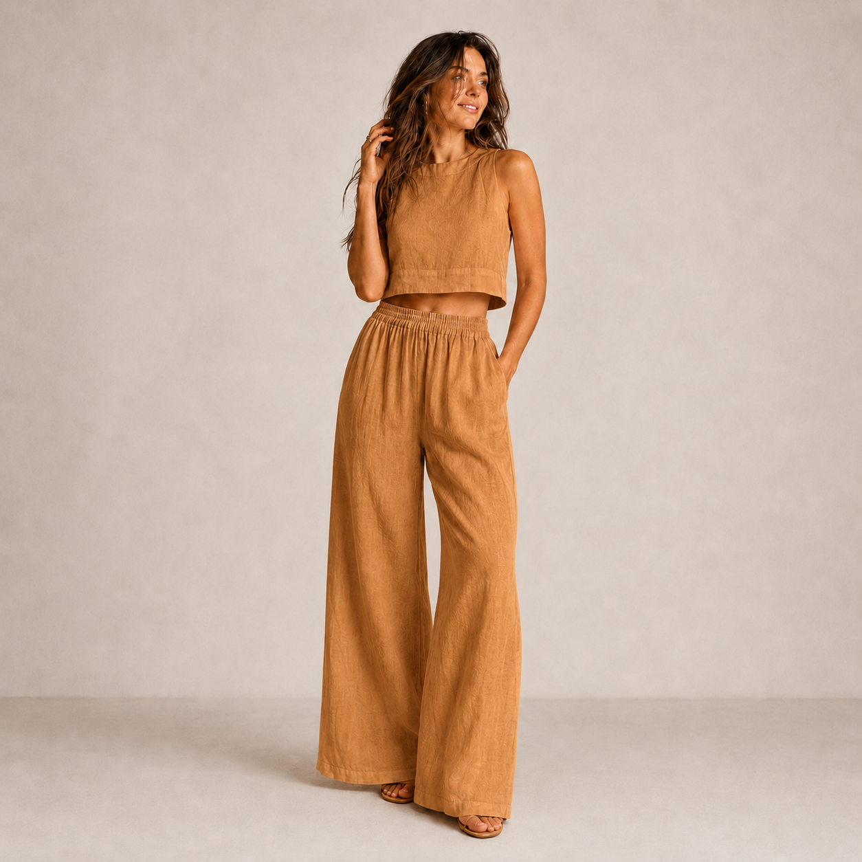 Lovia – Ensemble d’Été Deux Pièces en Coton