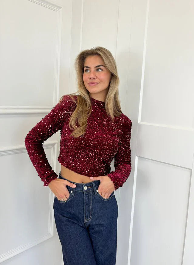Lovia – Top à Paillettes