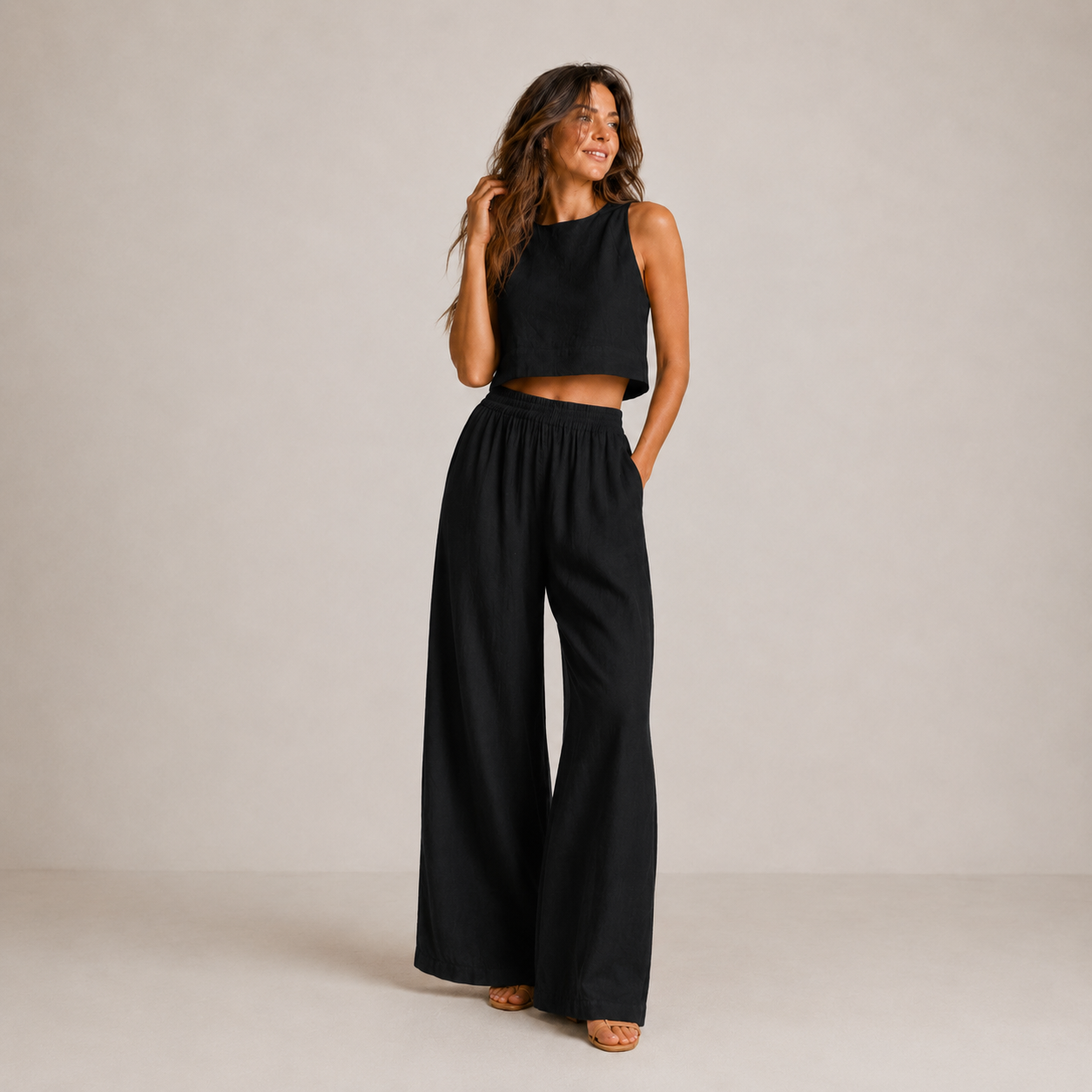 Lovia – Ensemble d’Été Deux Pièces en Coton